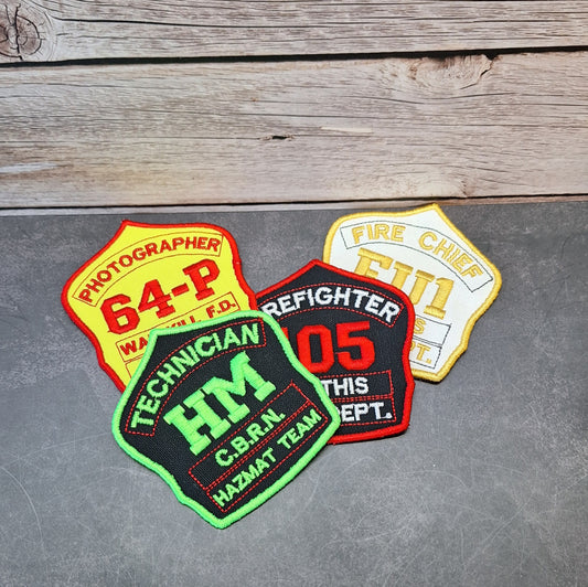 Custom Fire Shield Embroidered Patch