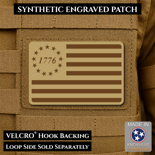 Tactical 1776 America 250th Flag Patch | Made in USA | VELCRO® Brand Hook Backing