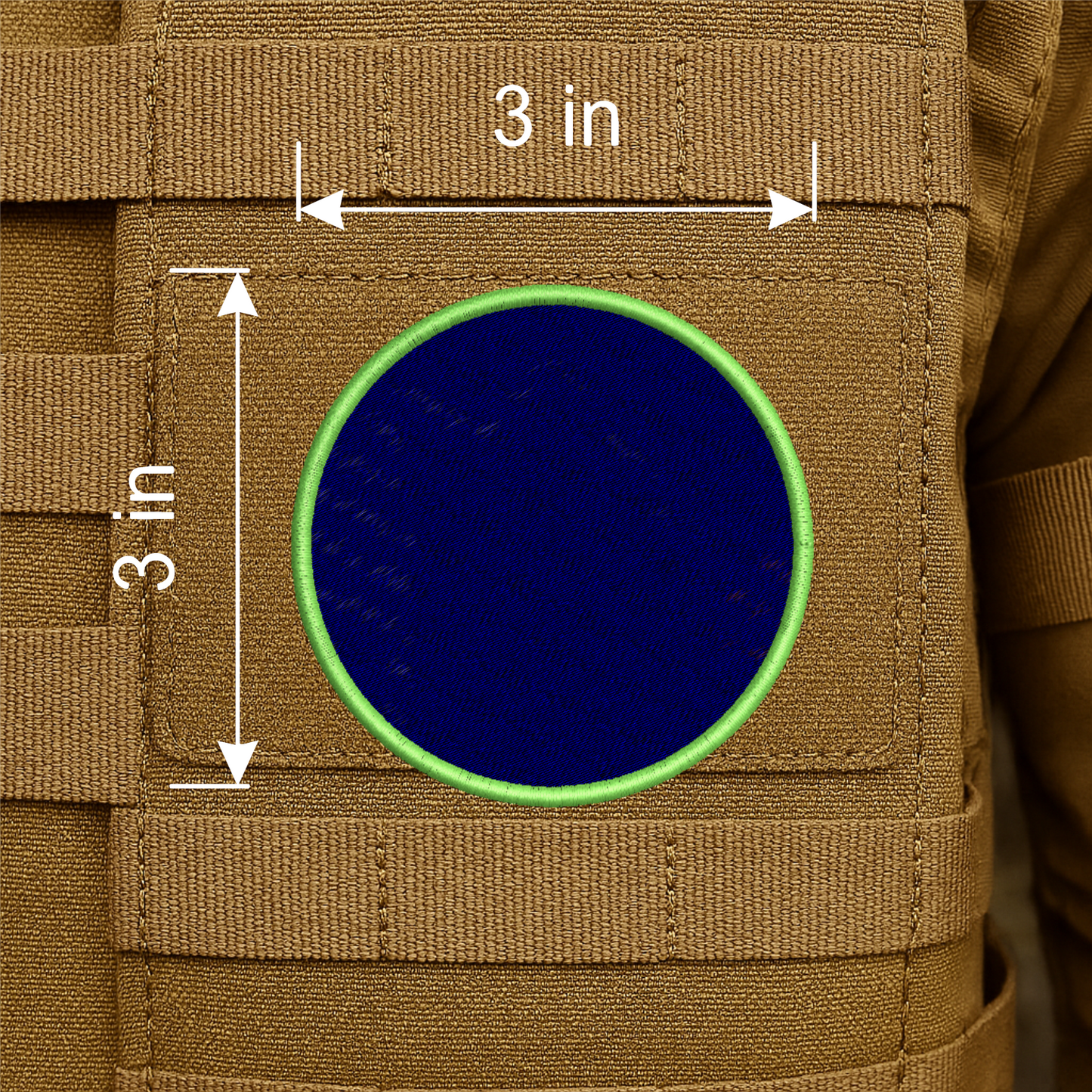 Custom Embroidered Morale Patch – Hook & Loop Backing