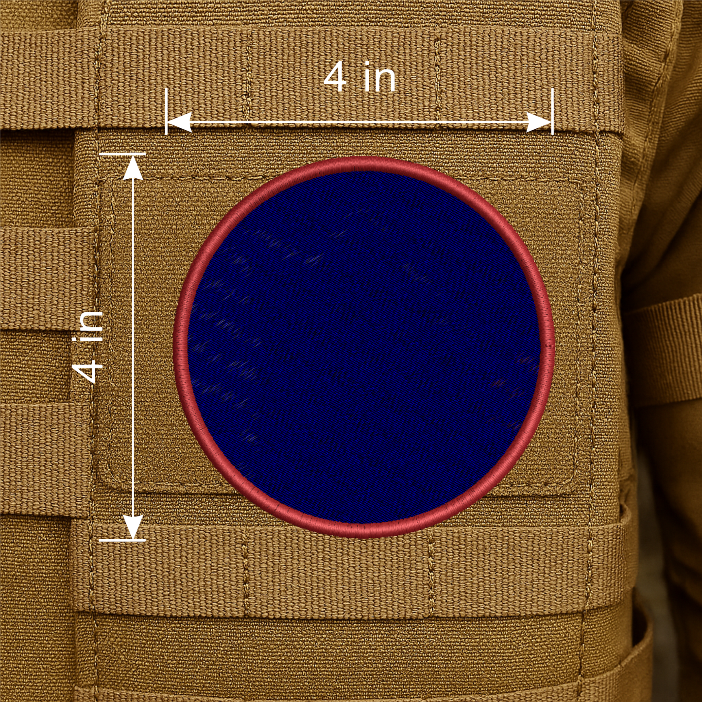 Custom Embroidered Morale Patch – Hook & Loop Backing