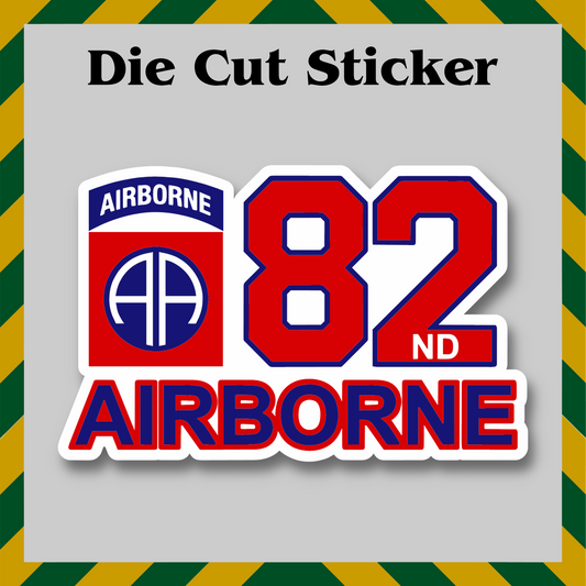 82nd Airborne Division Sticker – Army Veteran Vinyl Decal, Waterproof Military