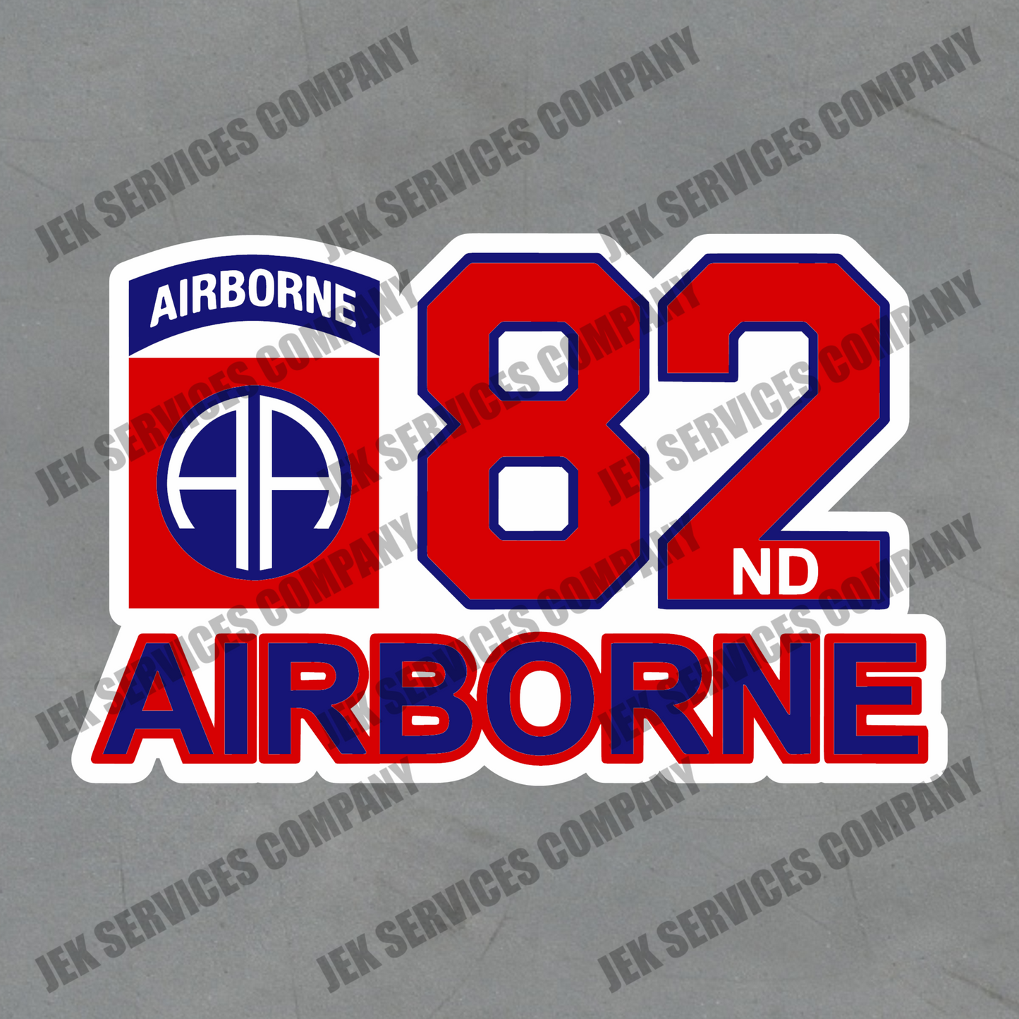 82nd Airborne Division Sticker – Army Veteran Vinyl Decal, Waterproof Military