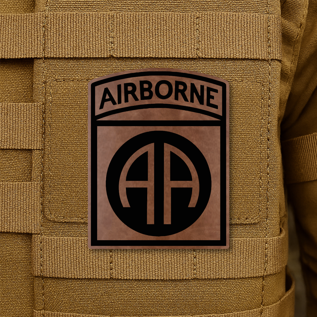 82nd Airborne Division Engraved Morale Patch – 2.2" x 3” Hook & Loop Tactical Patch | Made in USA