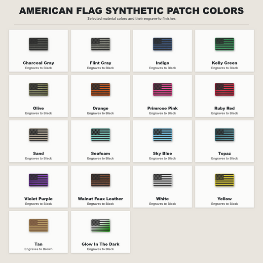 Tactical Synthetic American Flag Patch, 2x3" | Made in USA | VELCRO® Brand Hook Backing