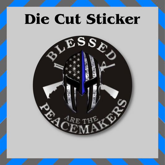 Thin Blue Line Peacemakers Sticker – Police / Law Enforcement