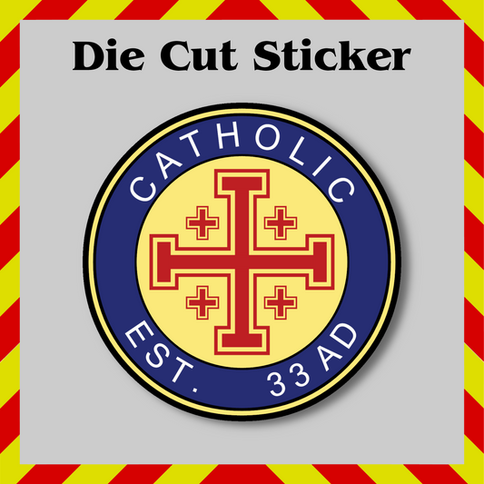 Catholic Seal Sticker – Religious Vinyl Decal, Waterproof Faith Symbol