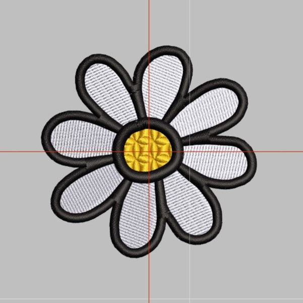 Daisy Flower Digital Embroidery File