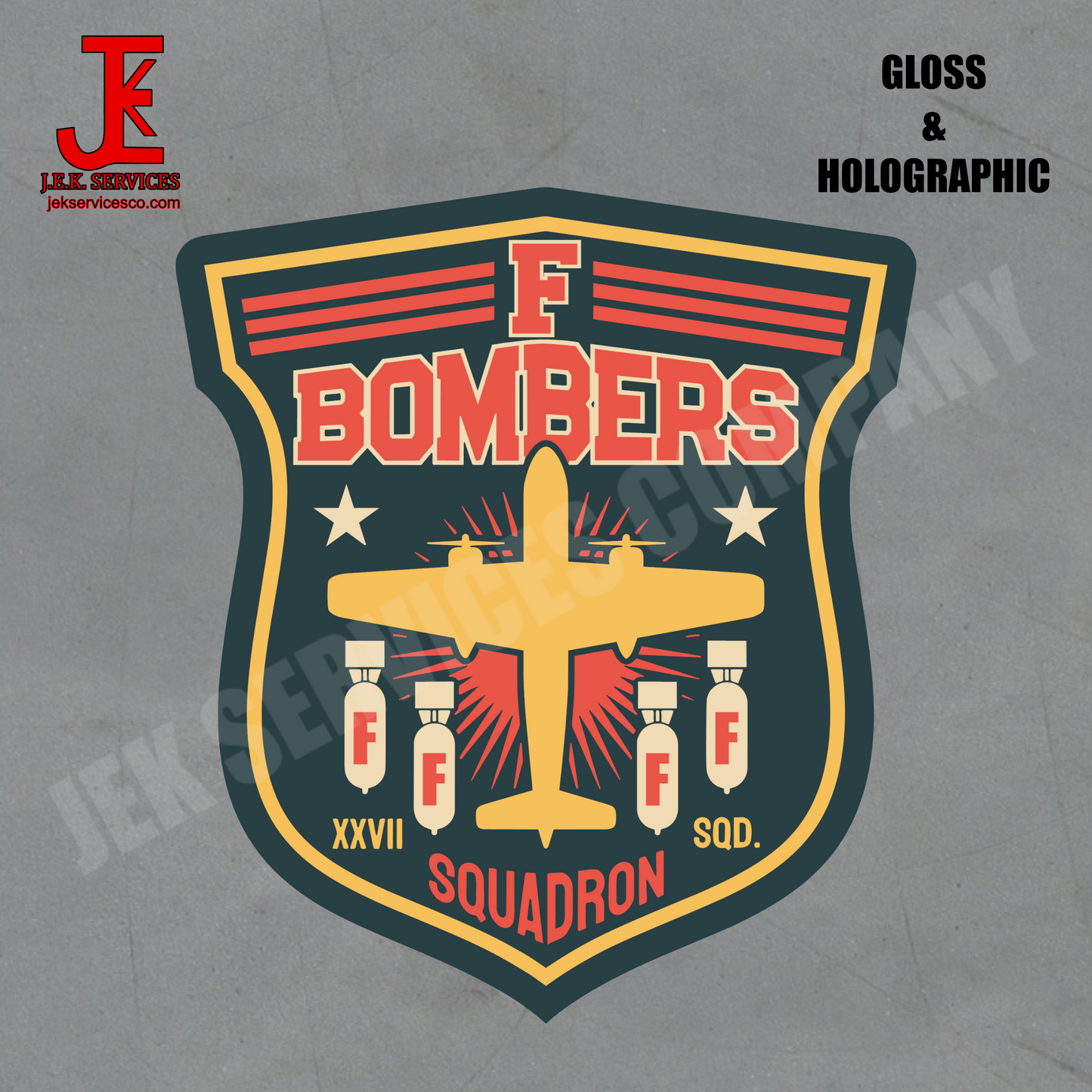 F Bomber Squadron Vinyl Sticker