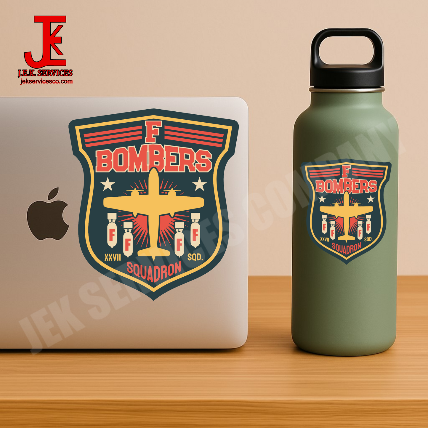 F Bomber Squadron Vinyl Sticker