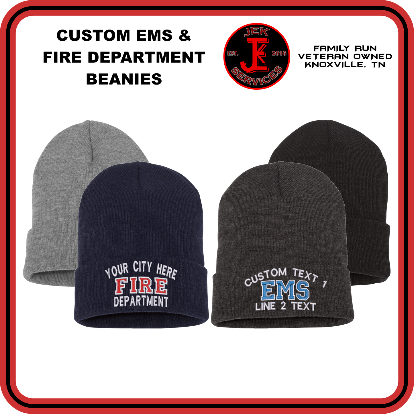Custom Fire, Rescue & EMS Beanies