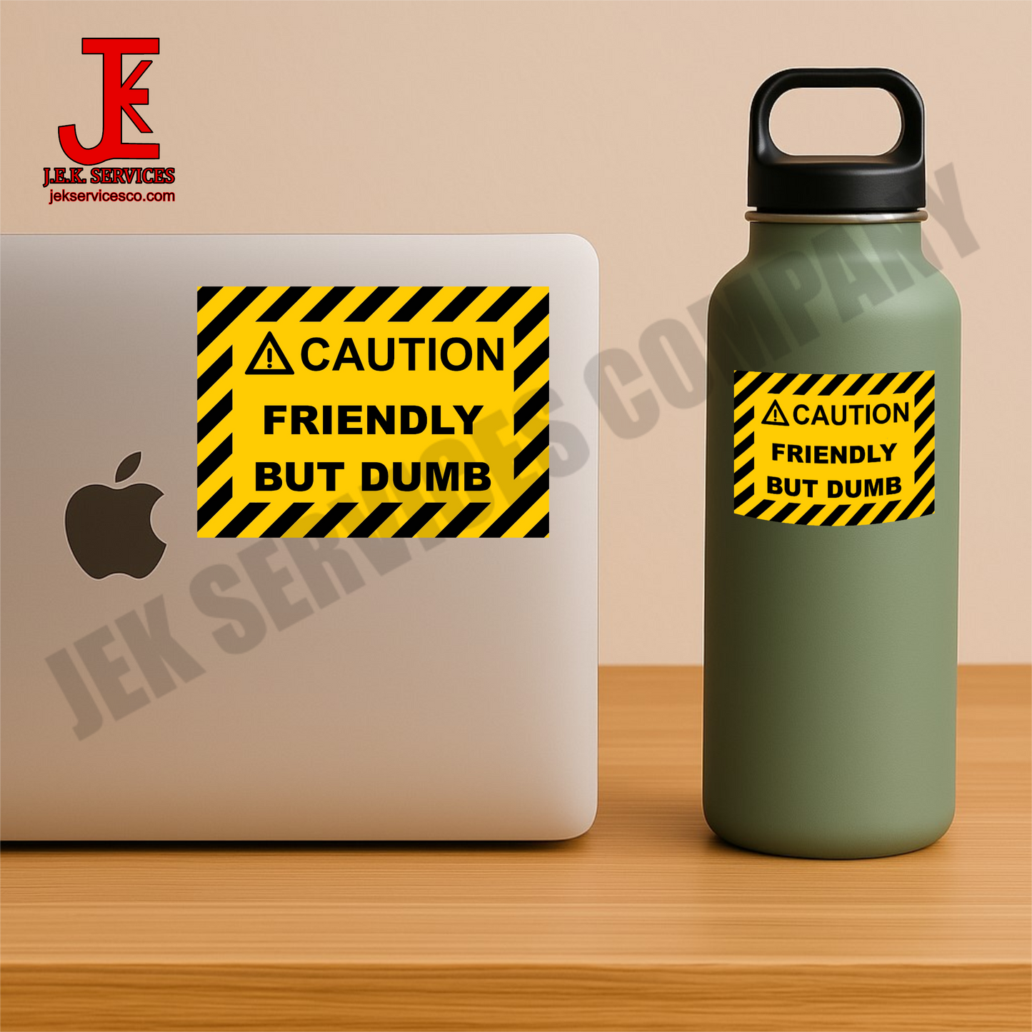 Friendly But Dumb Vinyl Sticker
