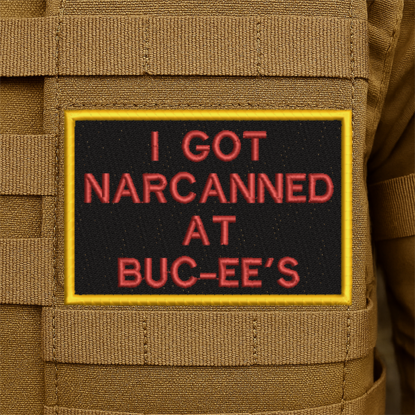 Narcanned at Buc-ee's Funny Embroidered Morale Patch