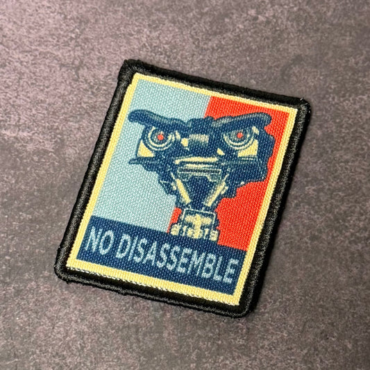 No Disassemble Funny Morale Patch, 2x3" | Made in USA | VELCRO® Brand Hook Backing