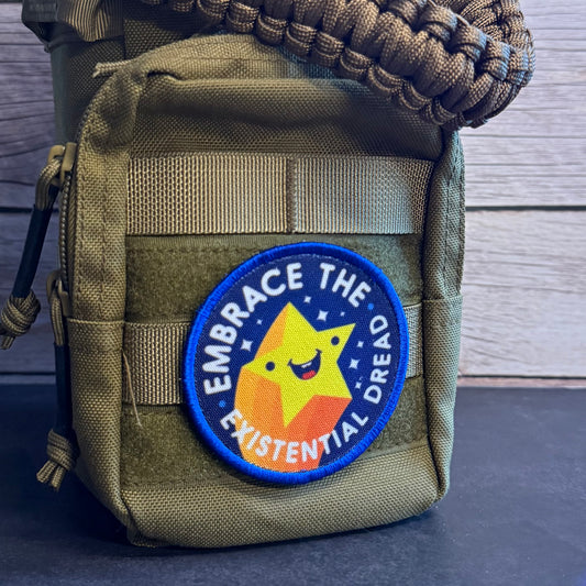 Embrace the Existential Dread Funny Morale Patch | Made in USA | VELCRO® Brand Hook Backing