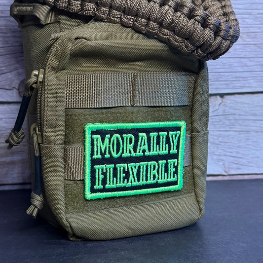 Morally Flexible Funny Morale Patch | Made in USA | VELCRO® Brand Hook Backing