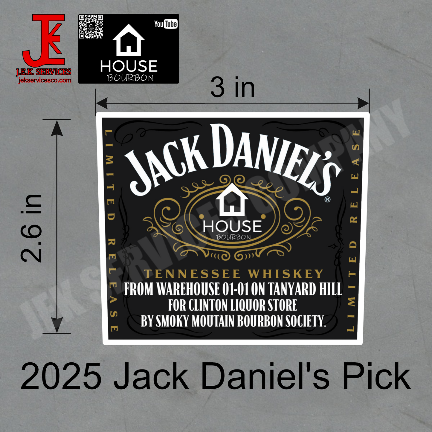 House Bourbon Bottle Tater Stickers