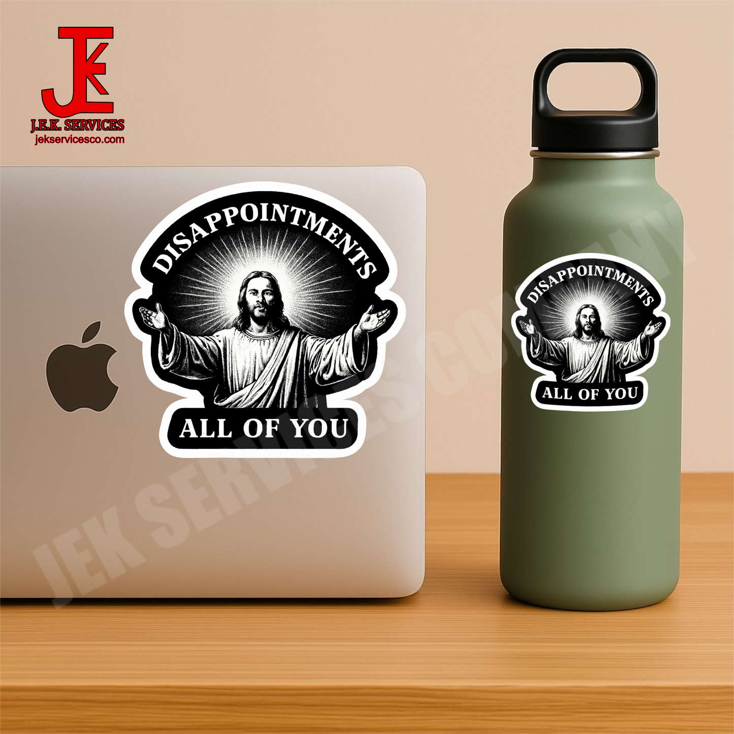 Disappointed Jesus Vinyl Sticker