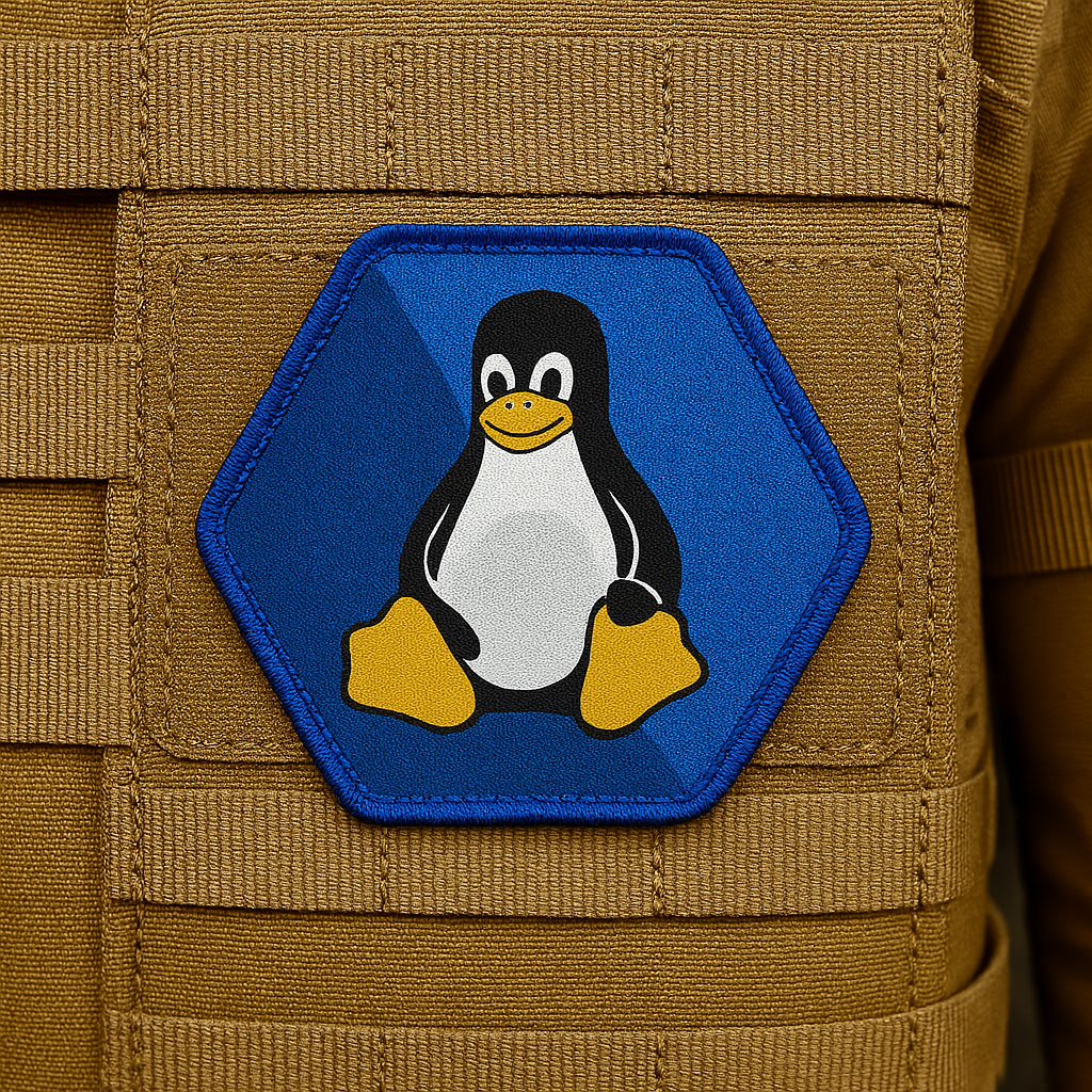 Linux Tux Panguin Printed Morale Patch