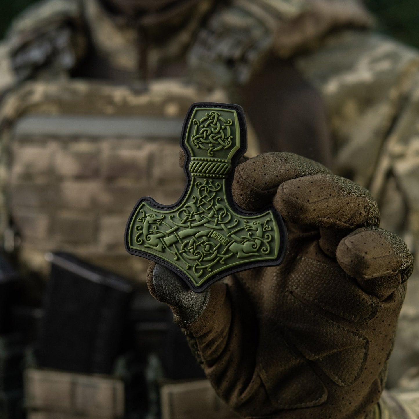 Mjölnir Thor's Hammer PVC Morale Patch – M-Tac Tactical Viking Hook & Loop Patch for Backpack, Plate Carrier & EDC