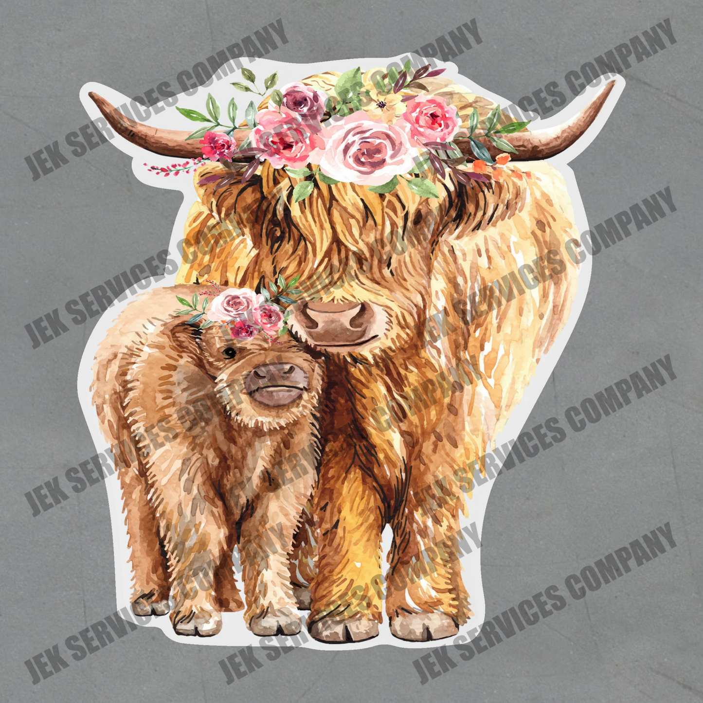 Mama Highland Cow Sticker – Cute Farm Animal Vinyl Decal, Waterproof