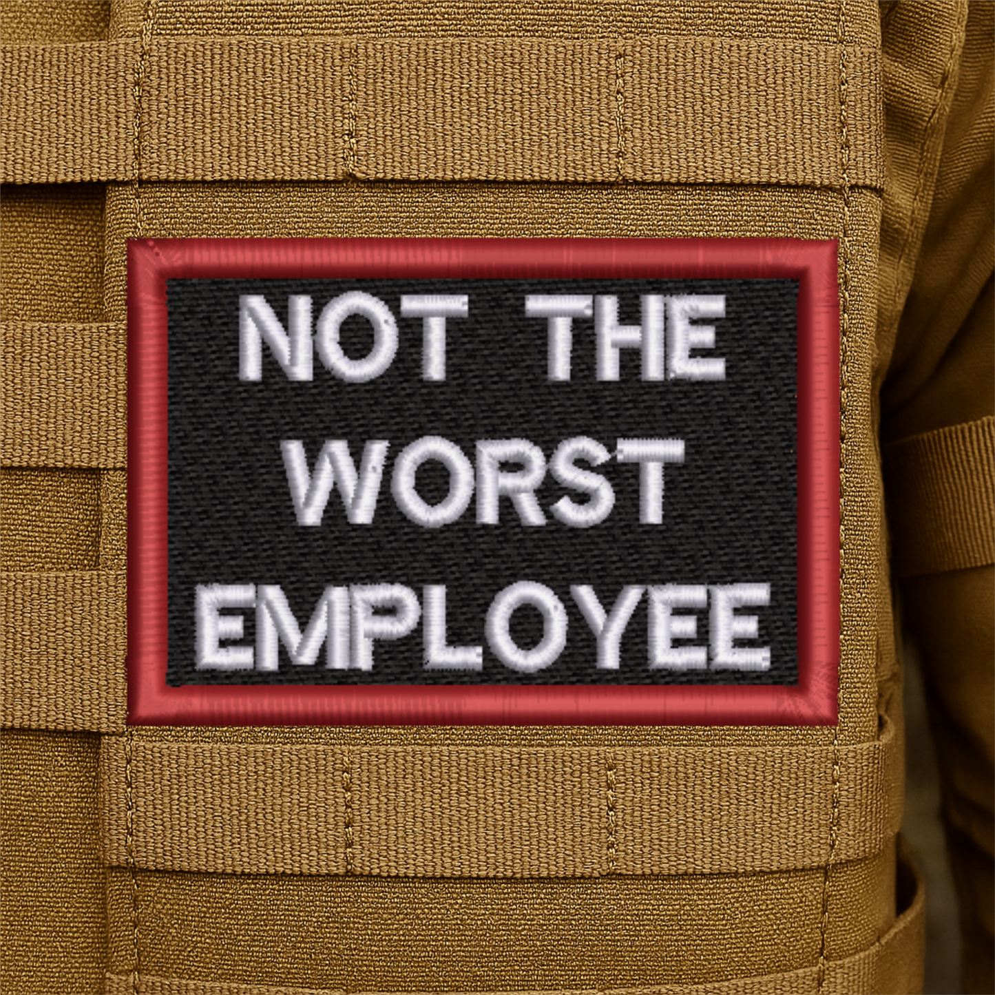 Not the Worst Employee Funny Embroidered Morale Patch