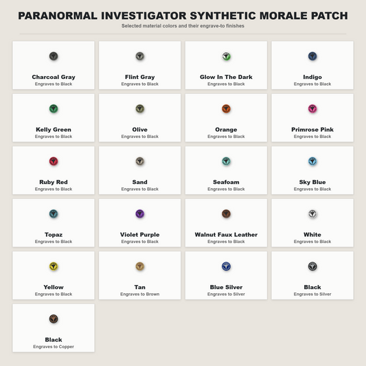 Paranormal Investigator Funny Morale Patch, 3" Round | Made in USA | VELCRO® Brand Hook Backing