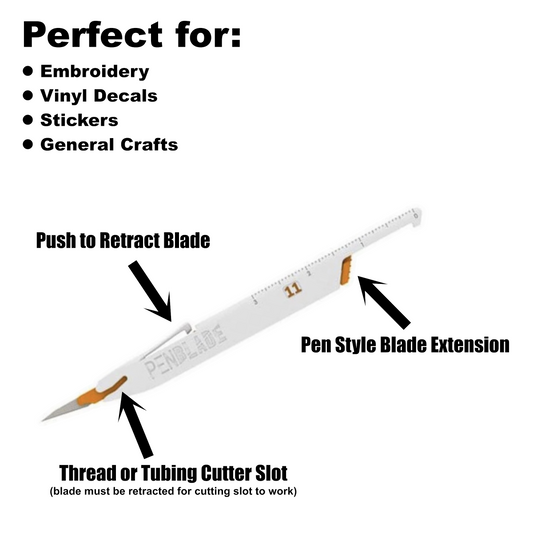 Retractable Crafting Knives, Razor PenBlades #11 for Crafts, Vinyl Decals, Stickers & Leather