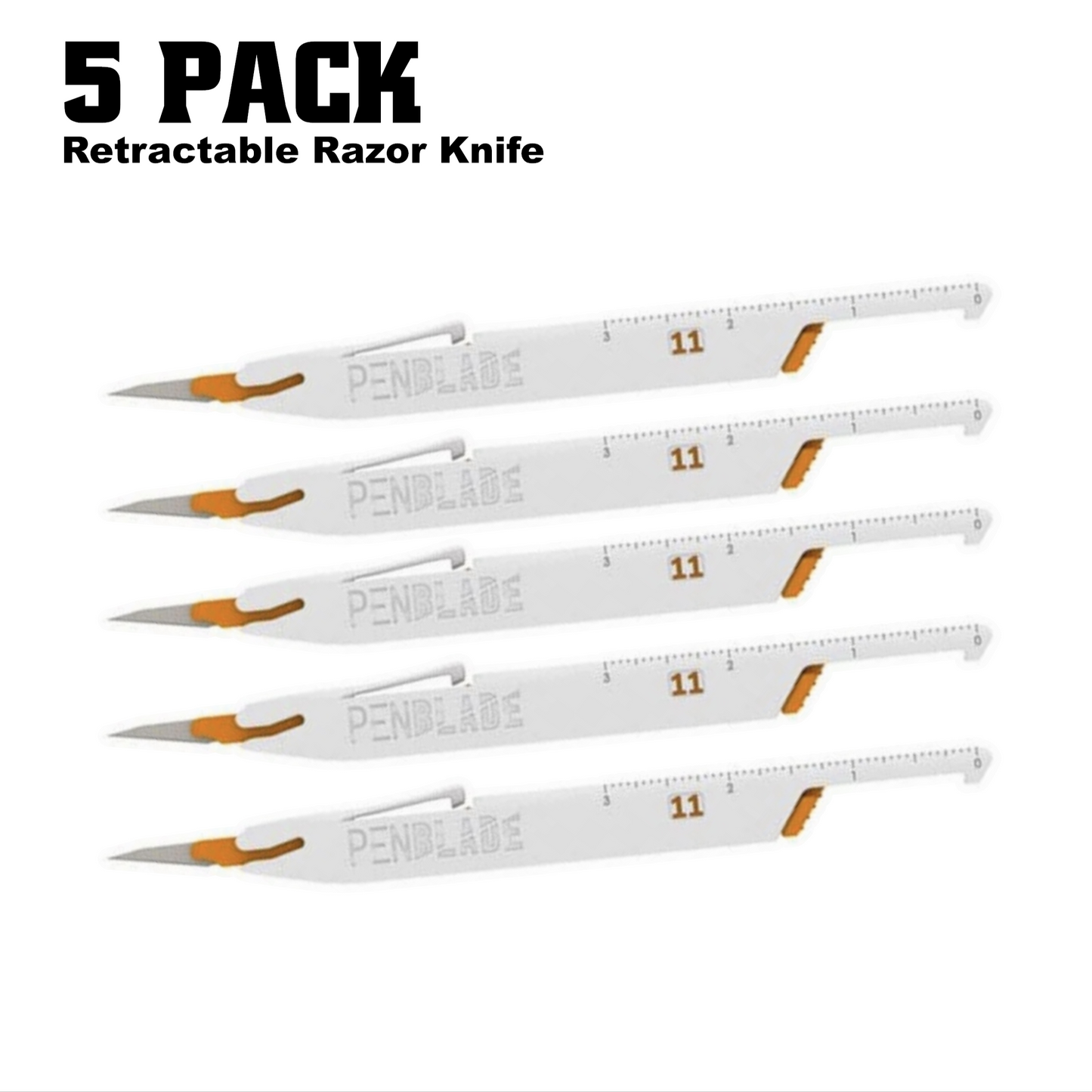 Retractable Crafting Knives, Razor PenBlades #11 for Crafts, Vinyl Decals, Stickers & Leather