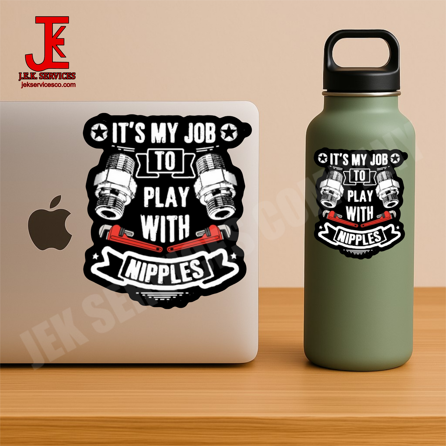 Pipefitters Play With Nipples Vinyl Sticker