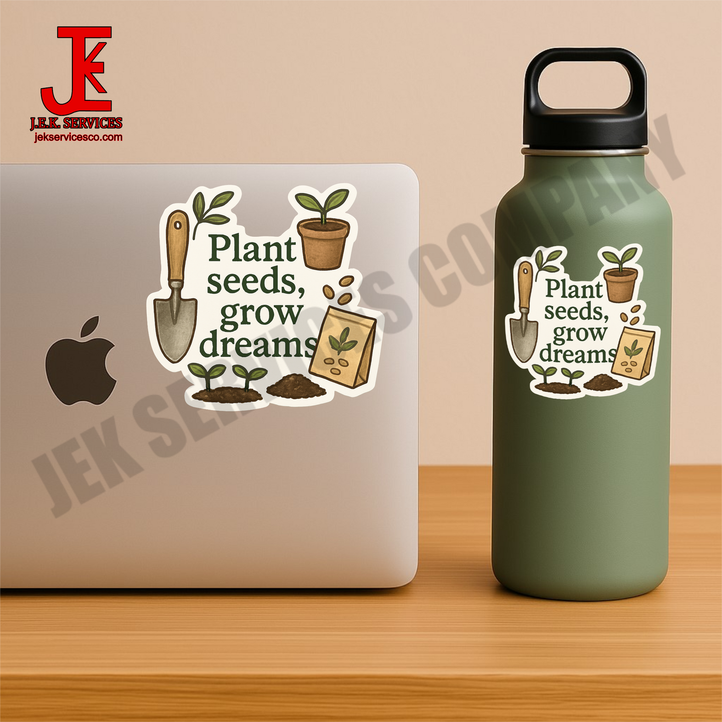 Plant Seeds, Grow Dreams Vinyl Sticker