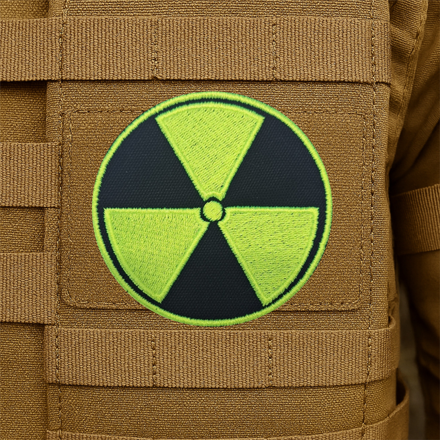 Radioactive Nuclear Trefoil Symbol Embroidered Morale Patch