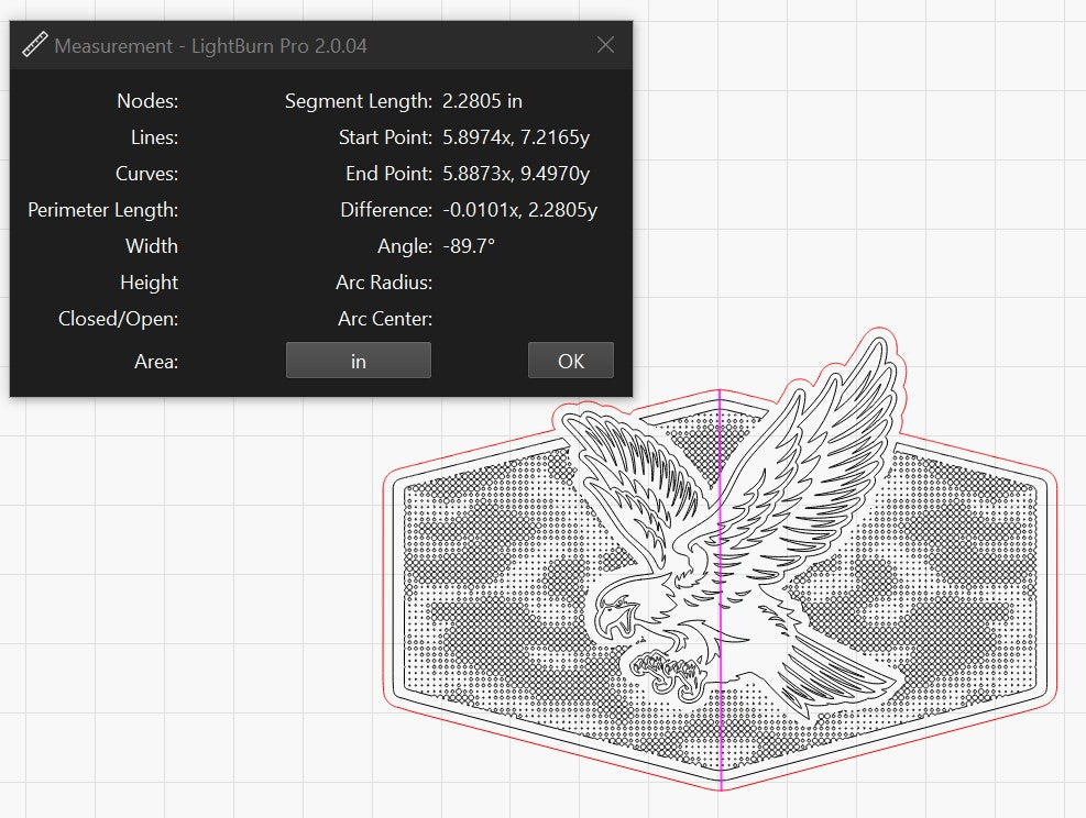 American Bald Eagle Leather Hat Patch – SVG & LightBurn (lbrn2) Engraving File for Laser Cutting & Engraving