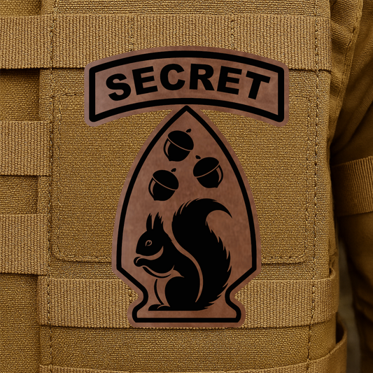 Secret Squirrel Division Funny Morale Patch – 2.2" x 3” Hook & Loop | Made in USA