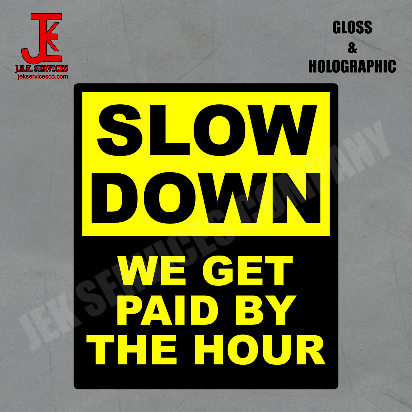 Paid By The Hour Funny Vinyl Sticker