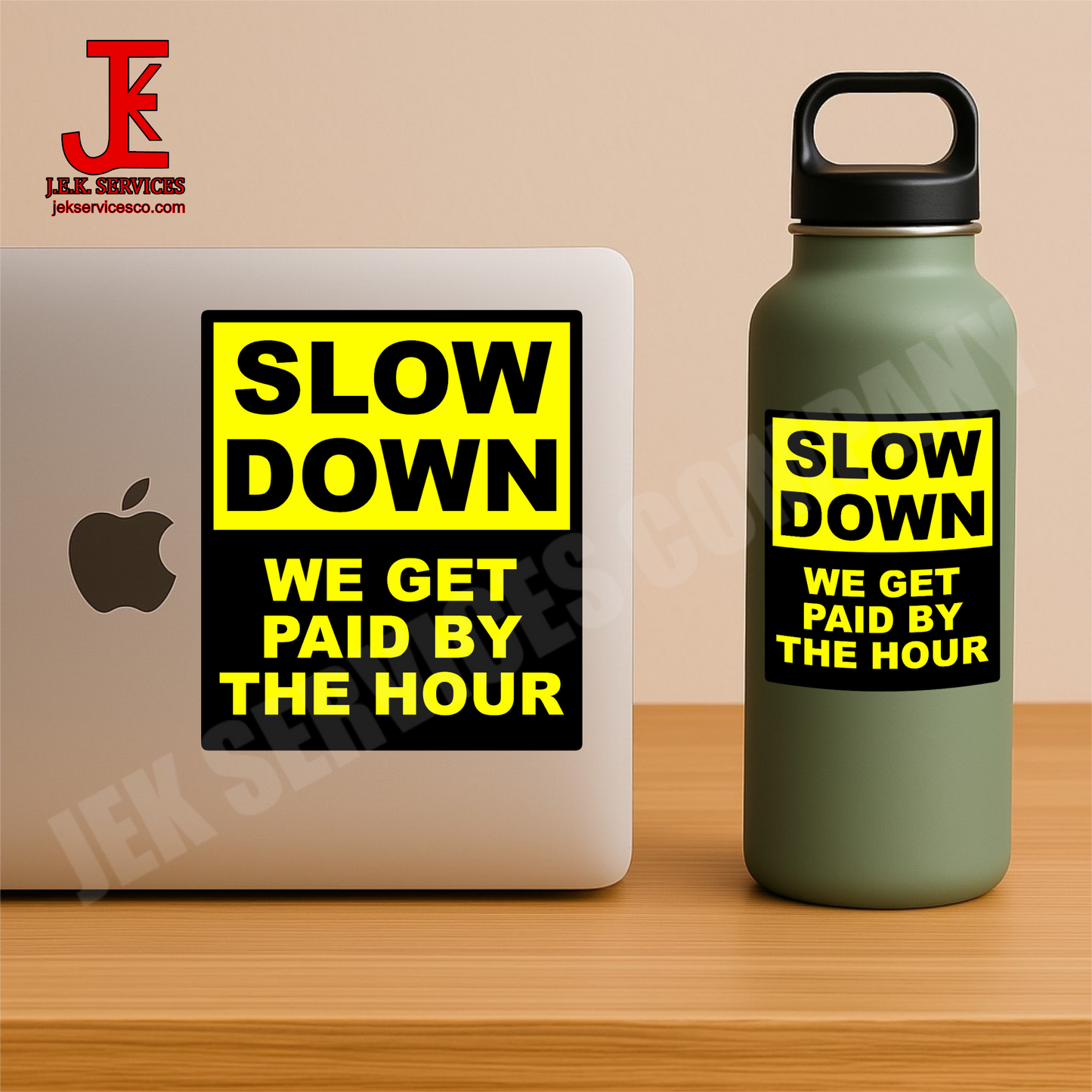 Paid By The Hour Funny Vinyl Sticker