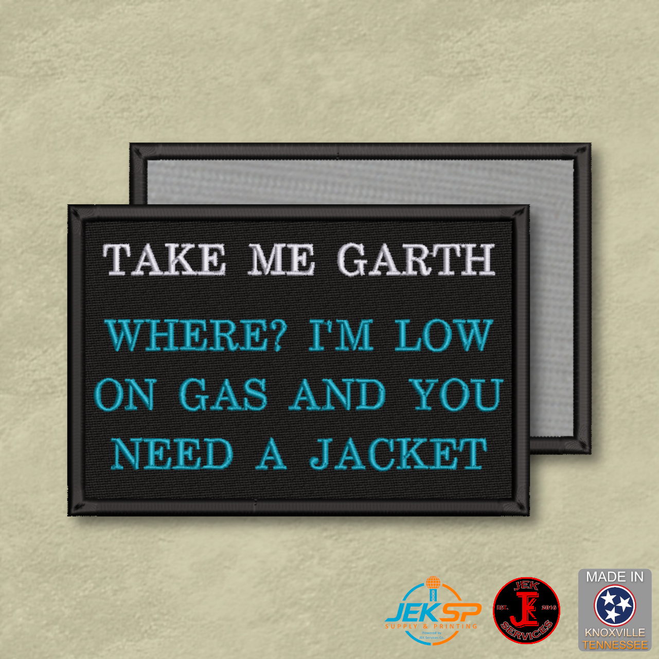 funny take me garth morale patch wayne's world