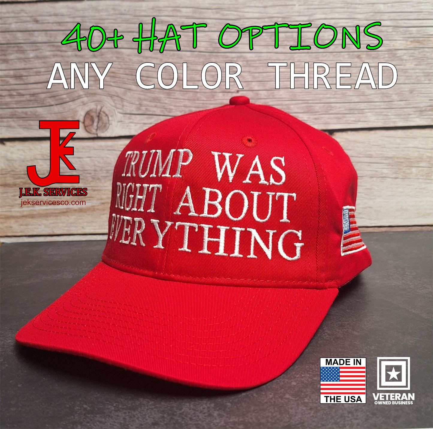 Trump Was Right About Everything Embroidered Snapback & Flexfit Caps