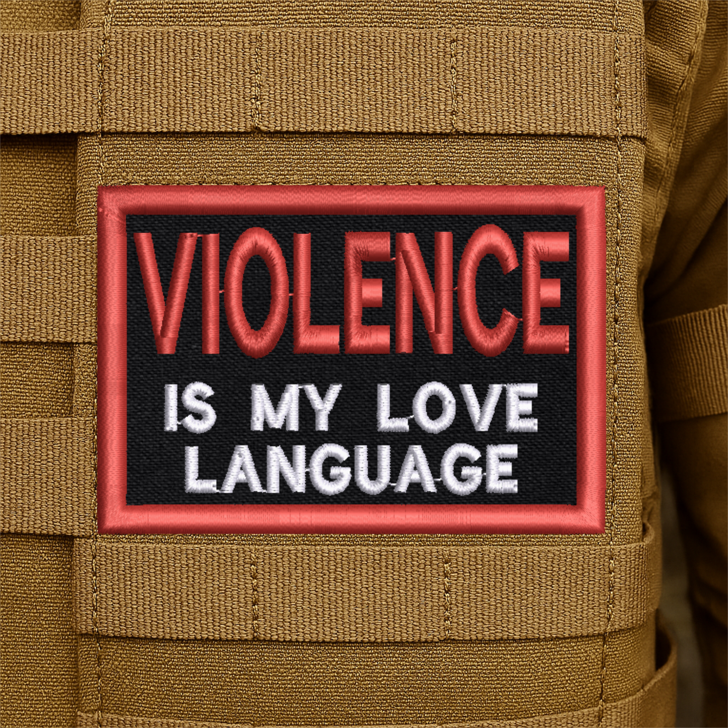 Violence Is My Love Language Funny Embroidered Morale Patch