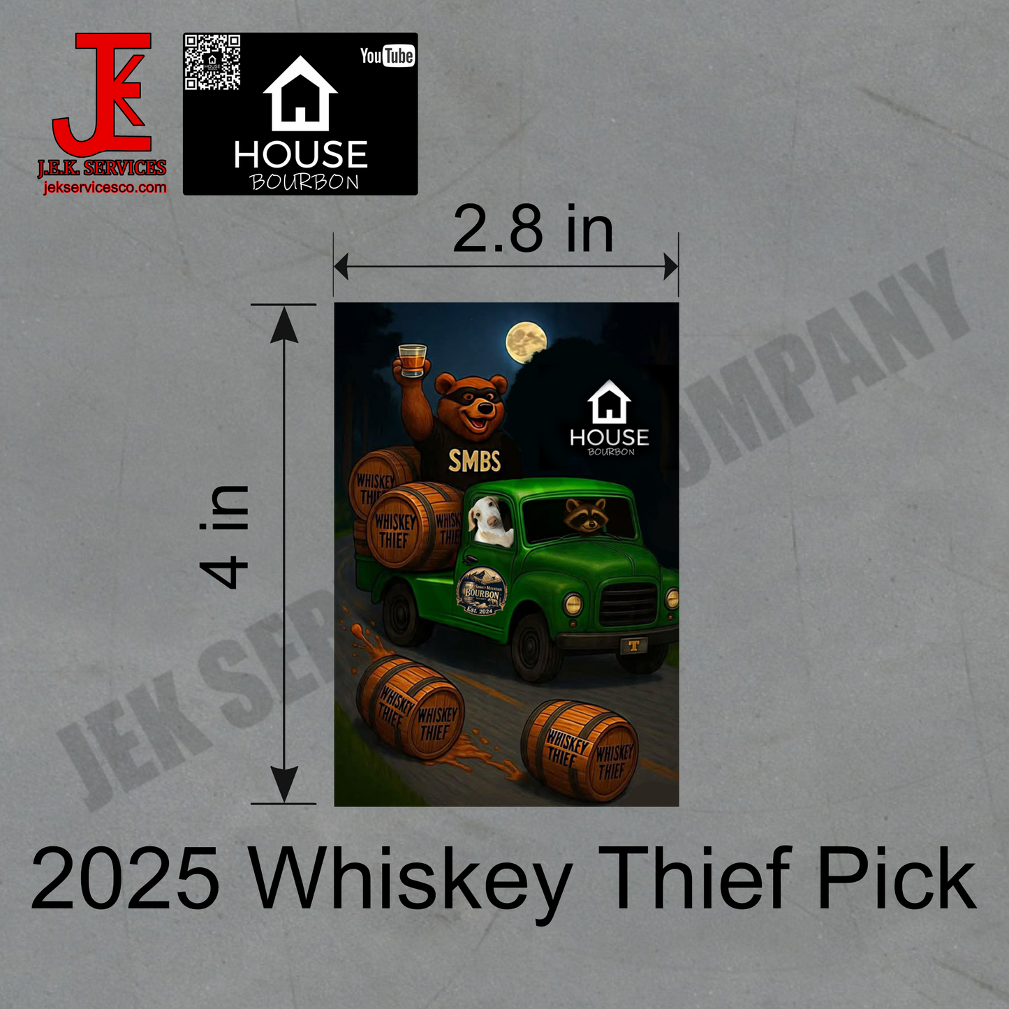 House Bourbon Bottle Tater Stickers