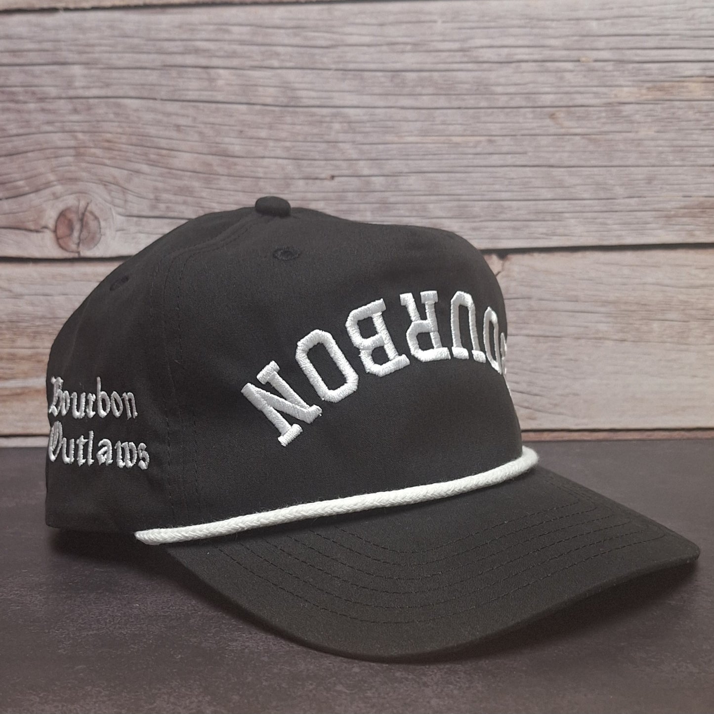 Bourbon Outlaws, BOURBON Embroidered Cap with Customized Options