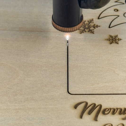 Custom Engraved Wooden 3D Christmas Cards - 4" X 5.9"