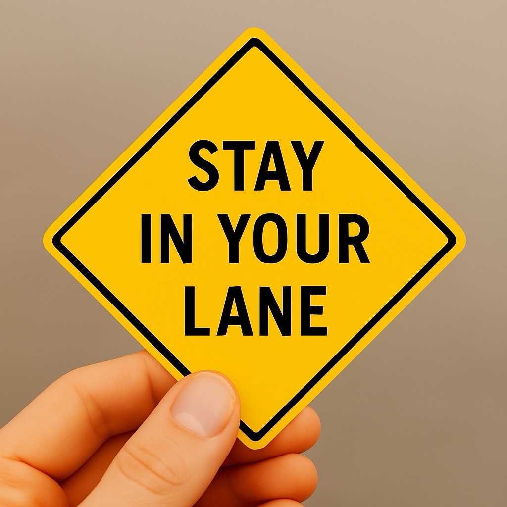 Stay In Your Lane Vinyl Sticker