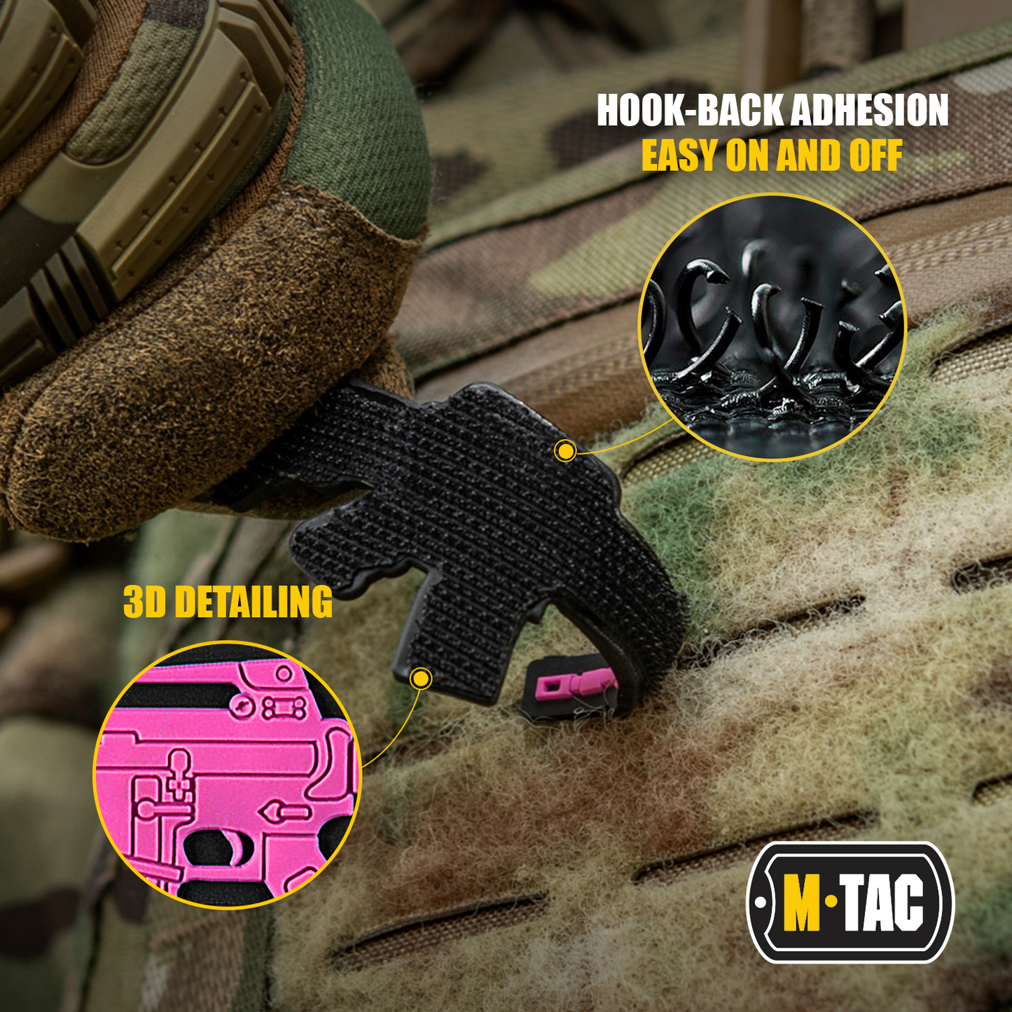 M4 Rifle 3D PVC Morale Patch | M-Tac Tactical Patch
