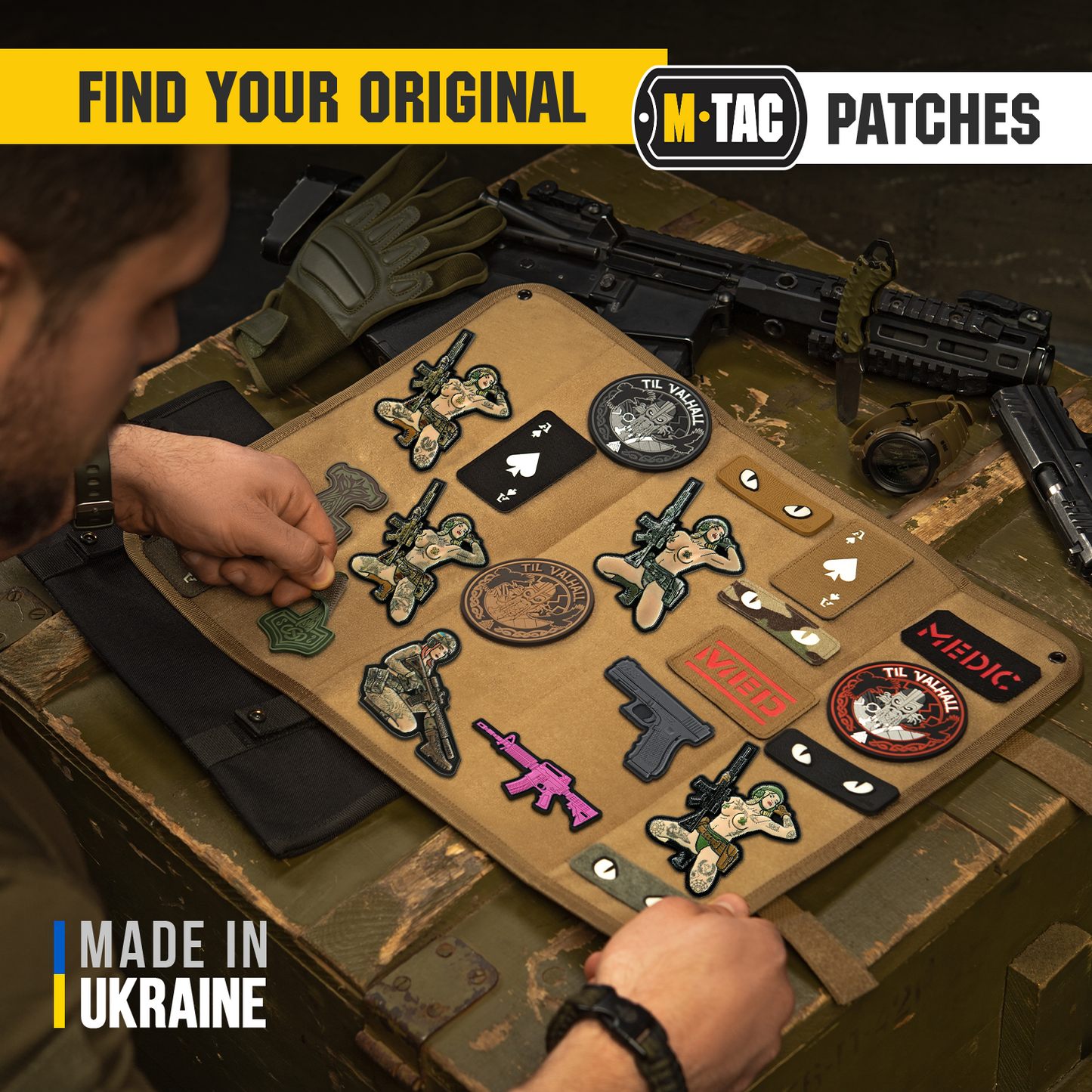 M4 Rifle 3D PVC Morale Patch | M-Tac Tactical Patch