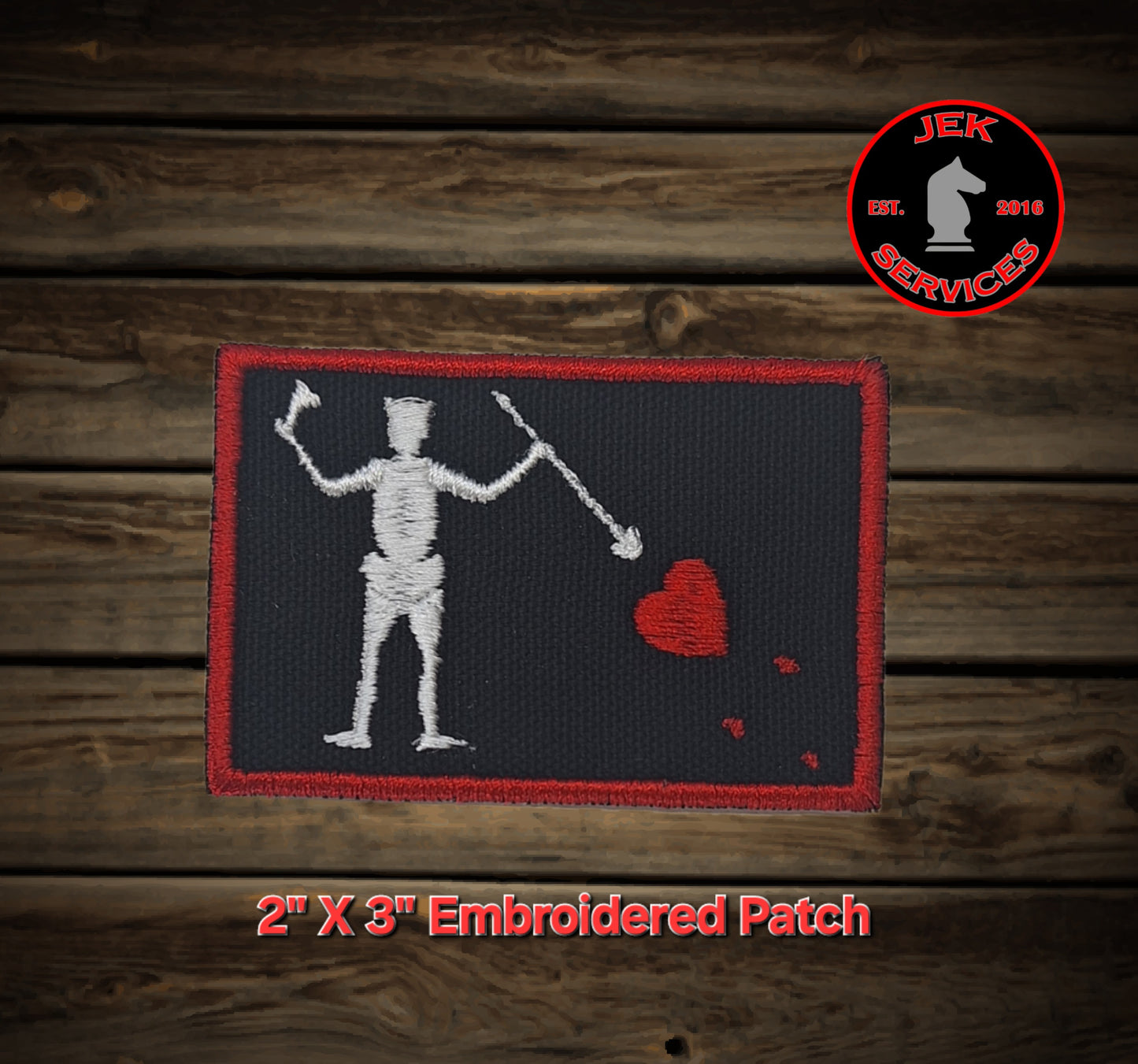 Edward Teach Blackbeard Flag Embroidered Patch