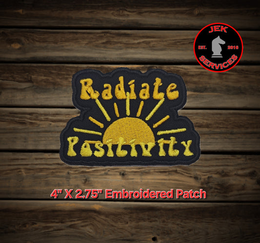 Radiate Positivity Embroidered Patch (2.75 X 4 Inch)