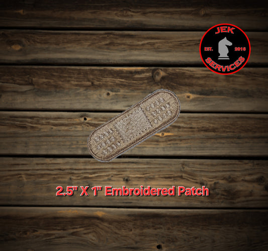 Band-Aid Bandage Embroidered Patch (2.5 x 1 Inch)