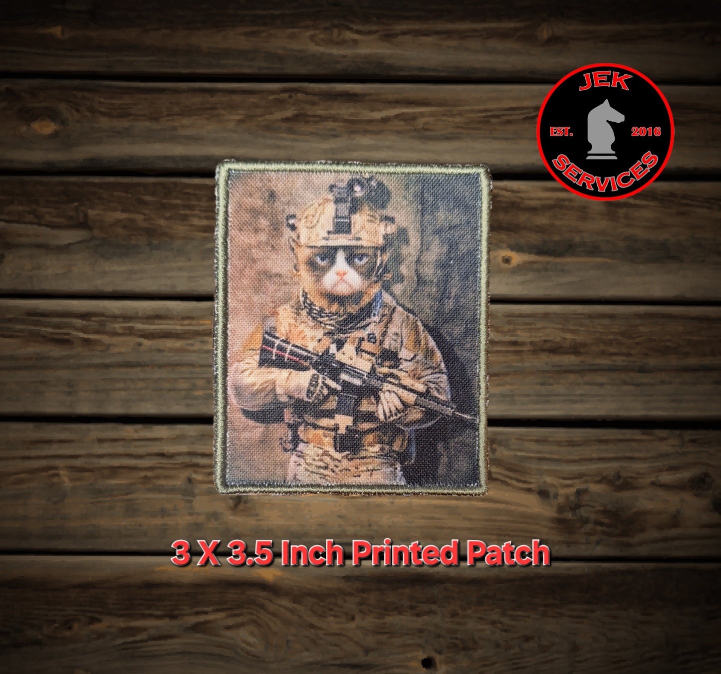 Tactical Operator Cat Printed/Embroidered Patch