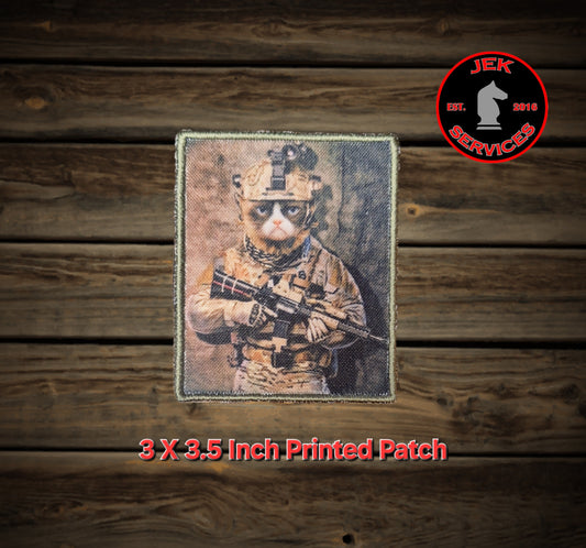 Tactical Operator Cat Printed/Embroidered Patch