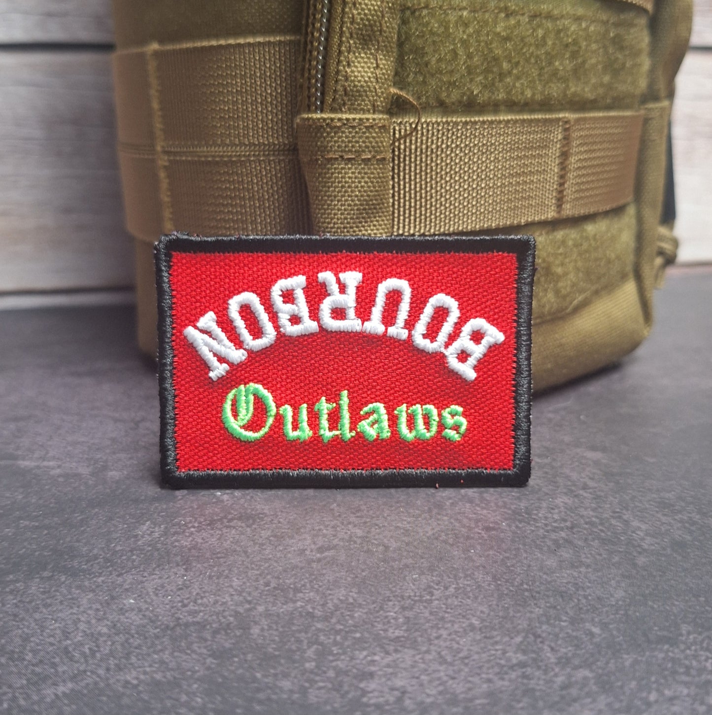 Bourbon Outlaws 2x3 Inch Embroidered Morale Patch